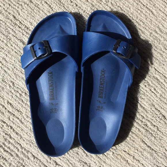 blue birkenstock eva